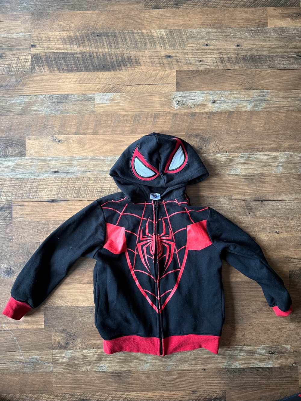 Spider-Man Miles Morales Hoodie with Hood Eyes